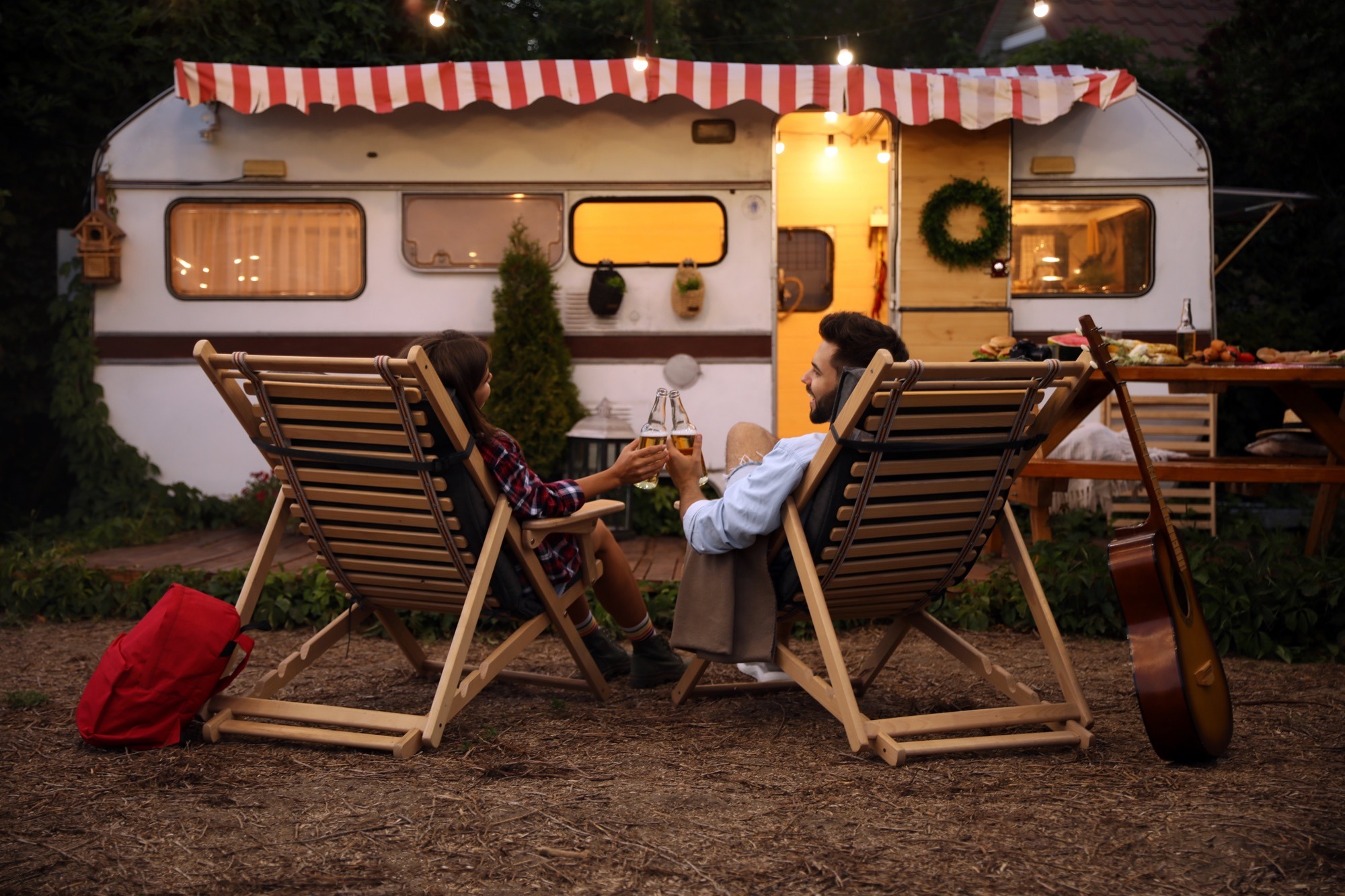 Wohnwagen Abendromantik