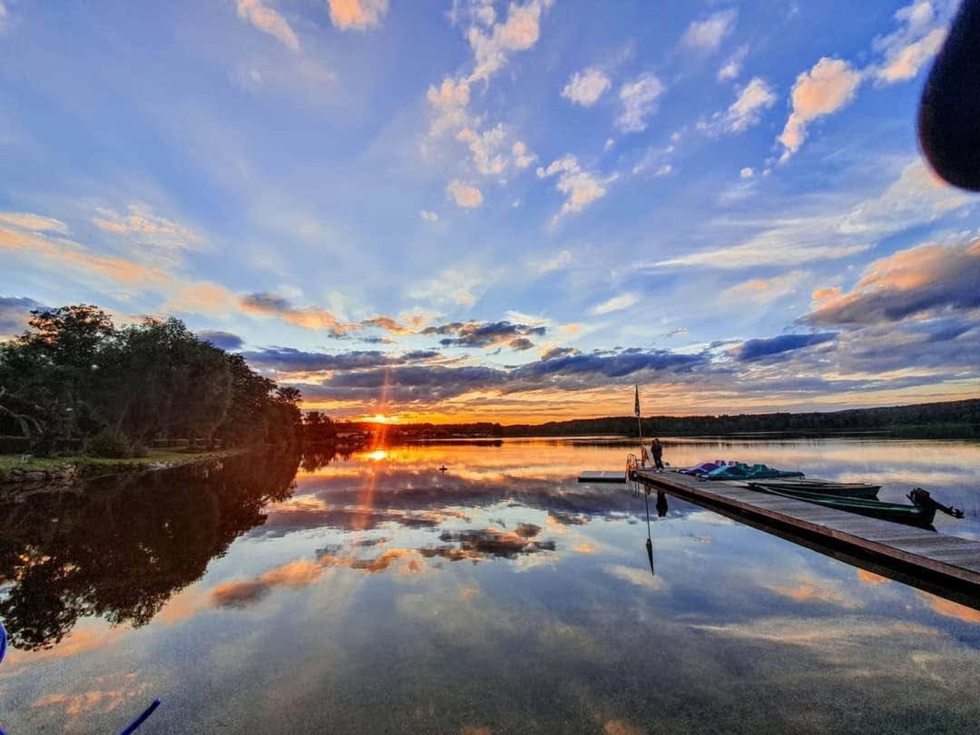 Sonnenuntergang am Neubäuer See - Camping