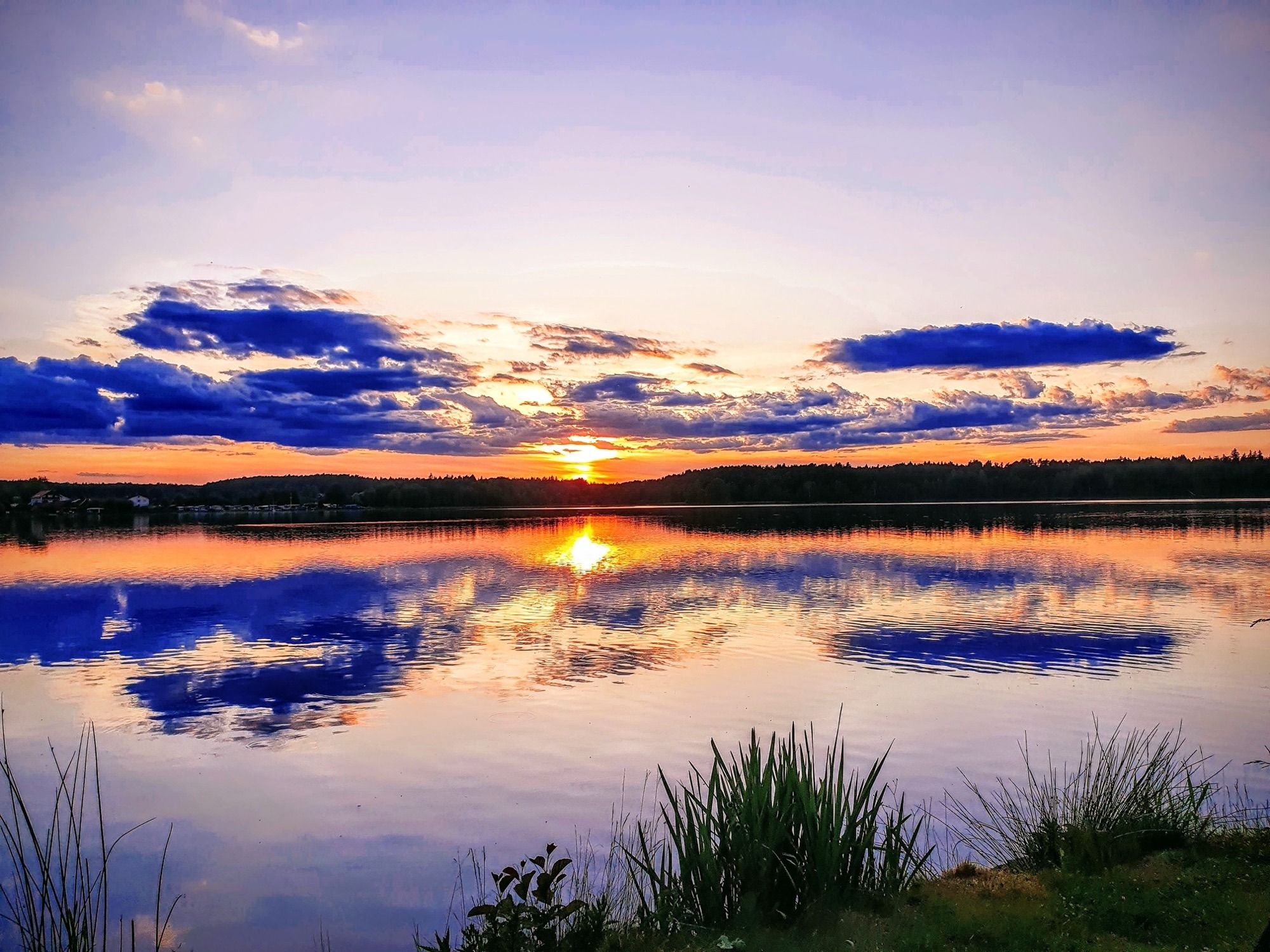 Neubäuer See in der Abenddämmerung