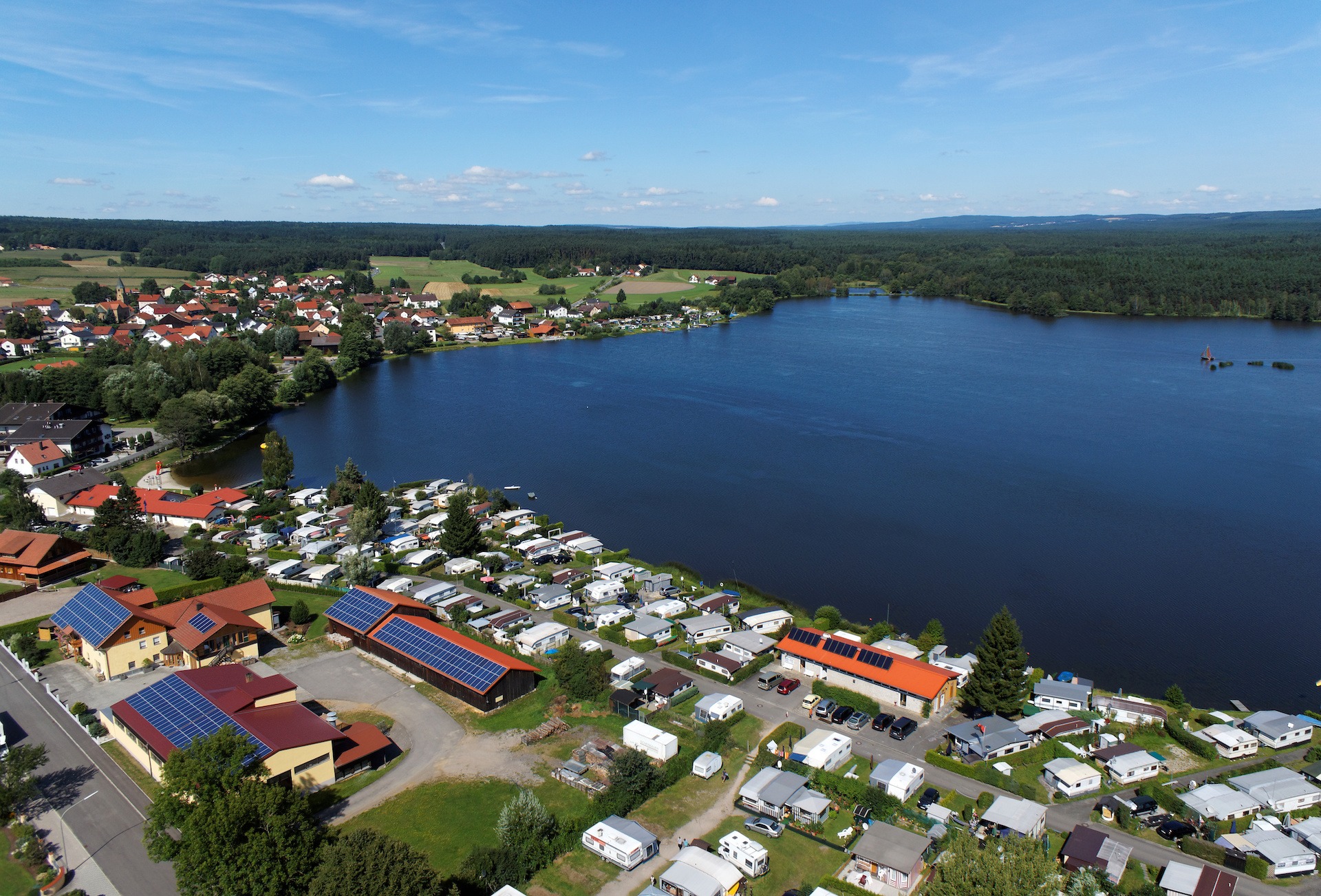 Drohnenaufnahme Campingplatz